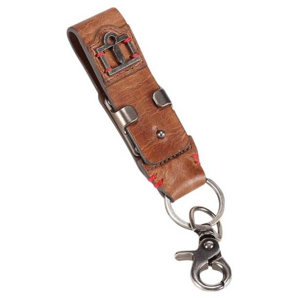 Icon 1000 Leather Belt Loop Keychain  brown