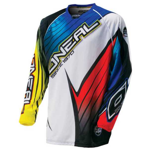 Oneal Hardwear Jersey race flow blue-yellow-red