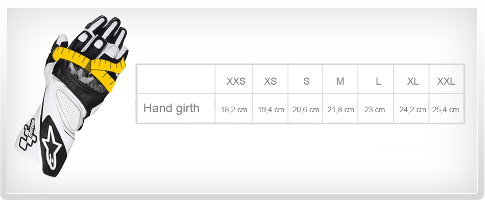 gloves size chart